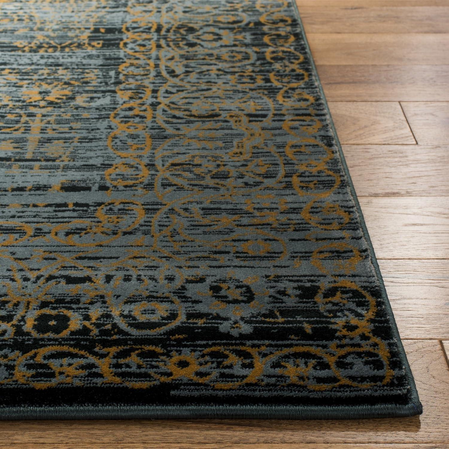 SAFAVIEH Serenity Careen Traditional Area Rug, Turquoise/Gold, 3'3" x 5'3"