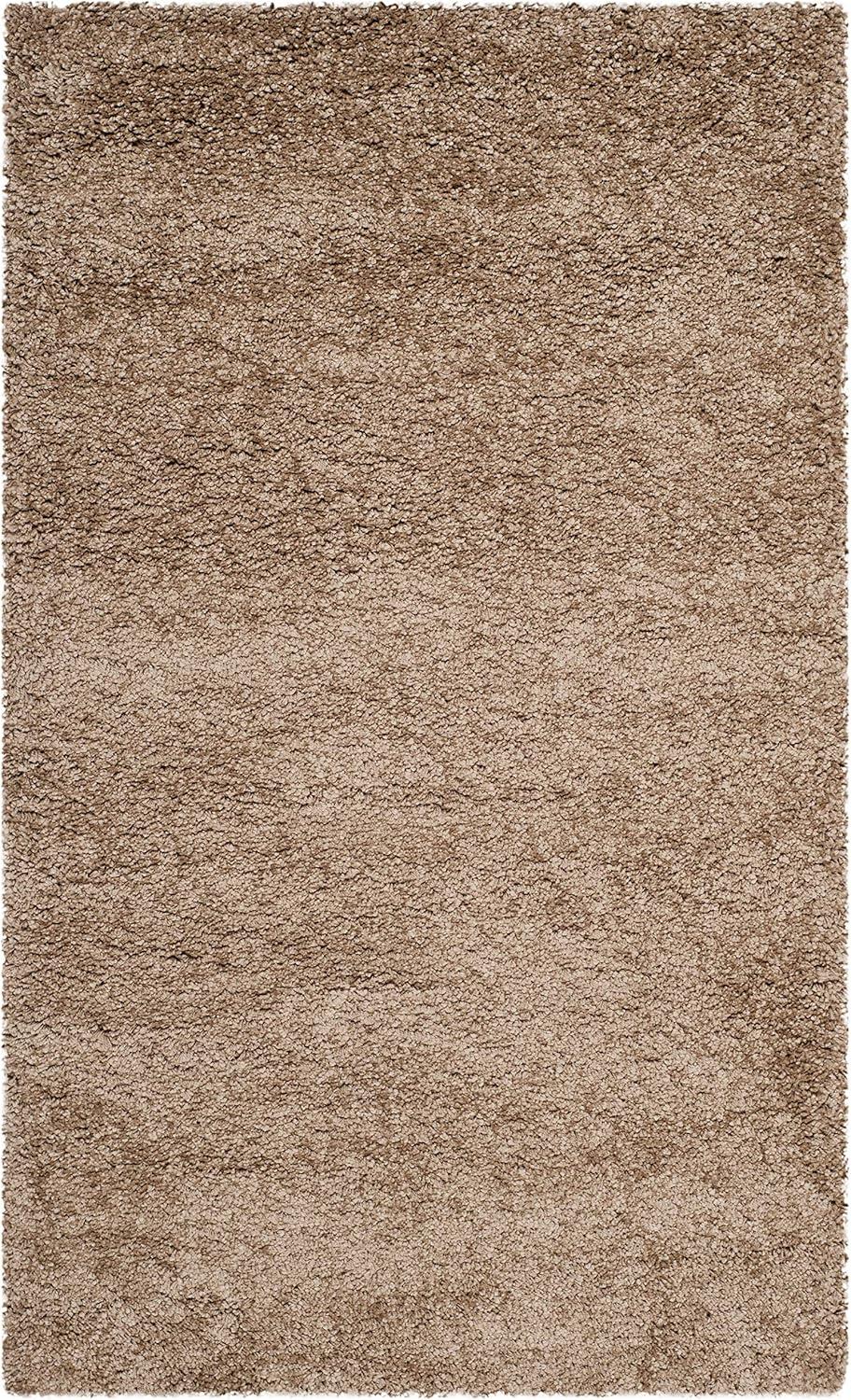 Milan Shag SG180 Power Loomed Indoor Accent Rug - Dark Beig - 3'x5' - Safavieh