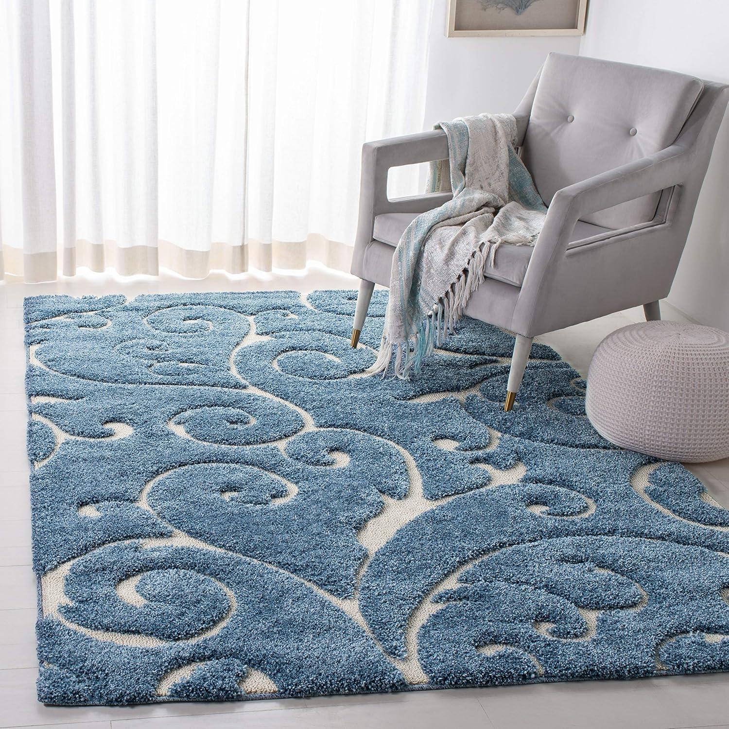 Florida Shag SG455 Power Loomed Area Rug  - Safavieh