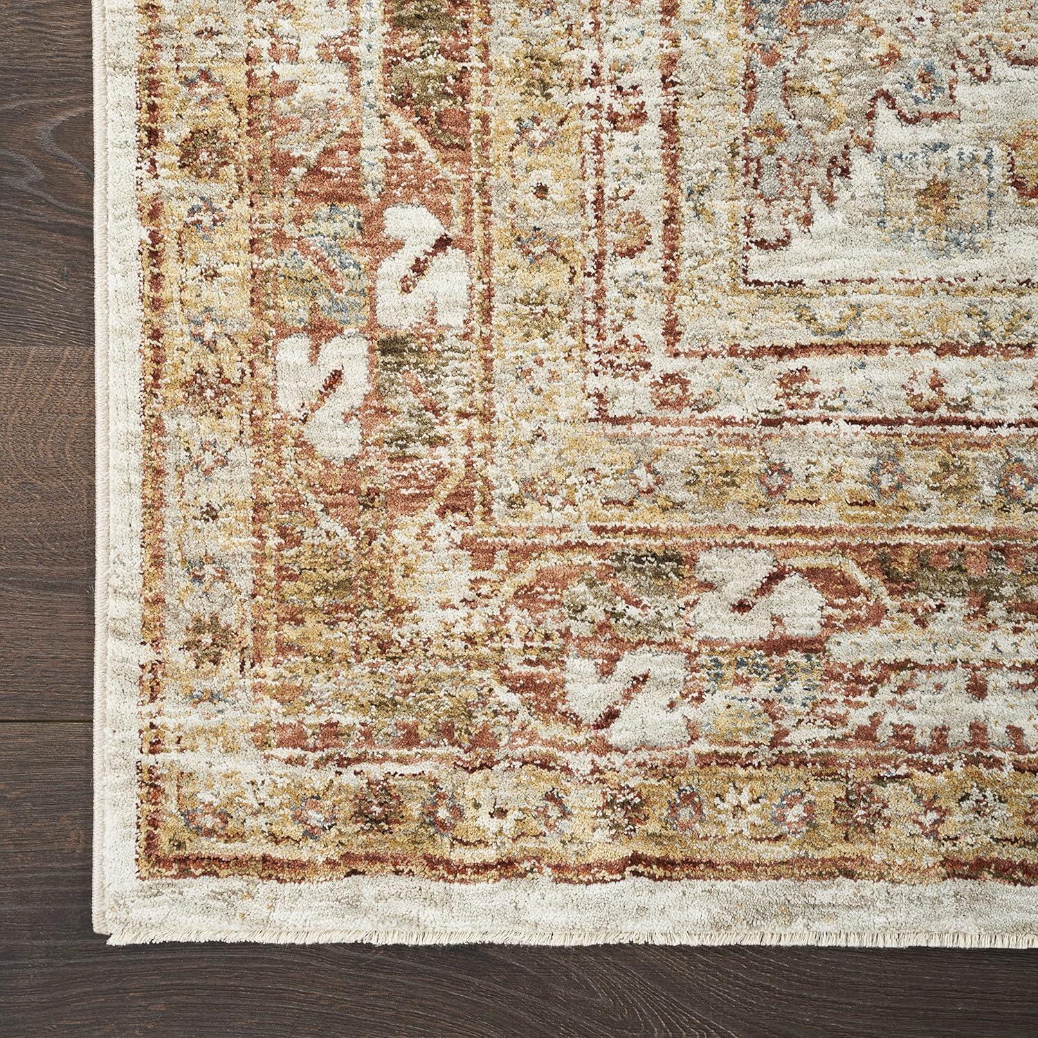 Petra Beige and Ivory Synthetic Persian Area Rug