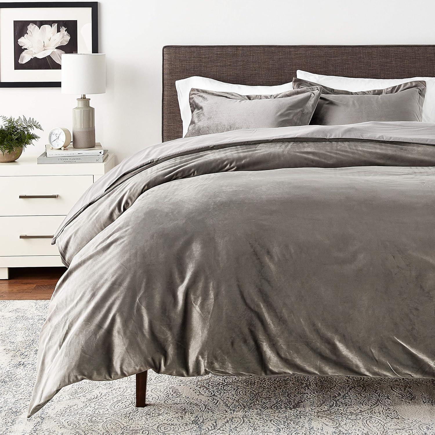 Venice Velvet Oversized Solid Duvet Cover Set - Tribeca Living