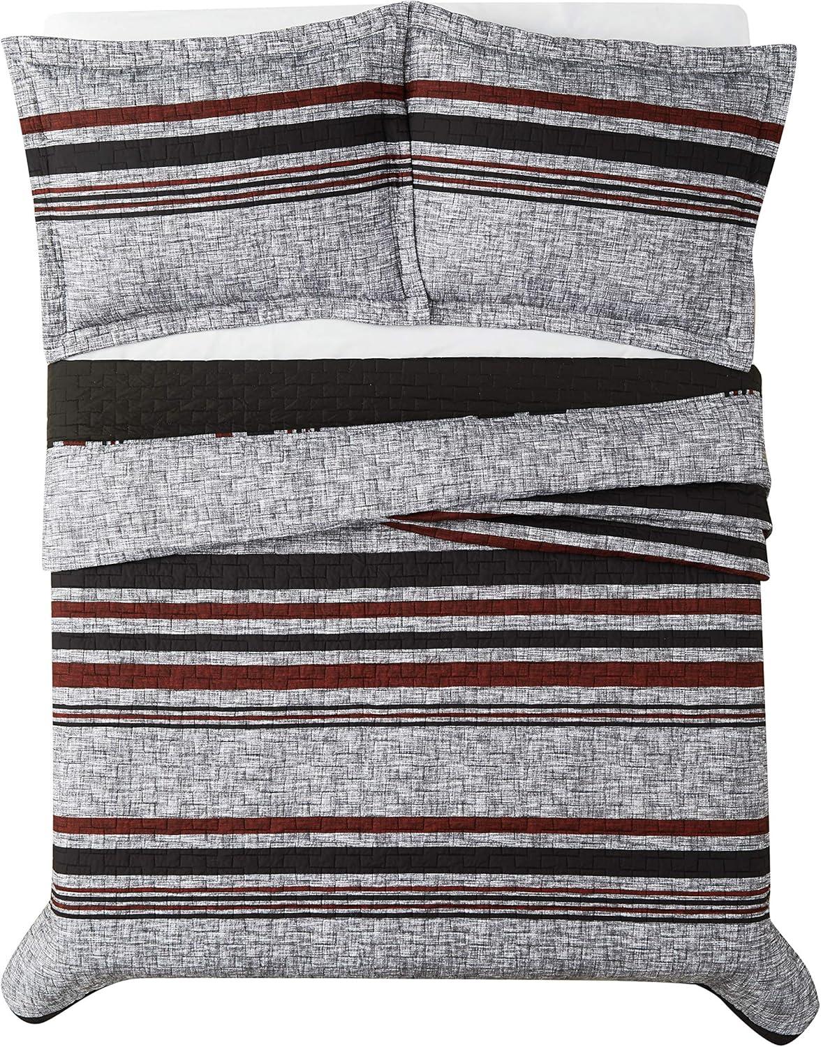 London Fog Warren Stripe Quilt Set