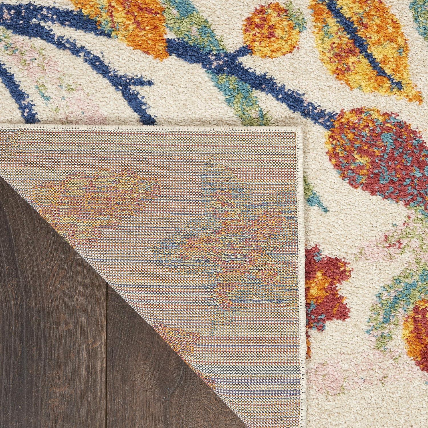 Nourison Allur Botanical Indoor Area Rug Ivory Multicolor 9' x 12'