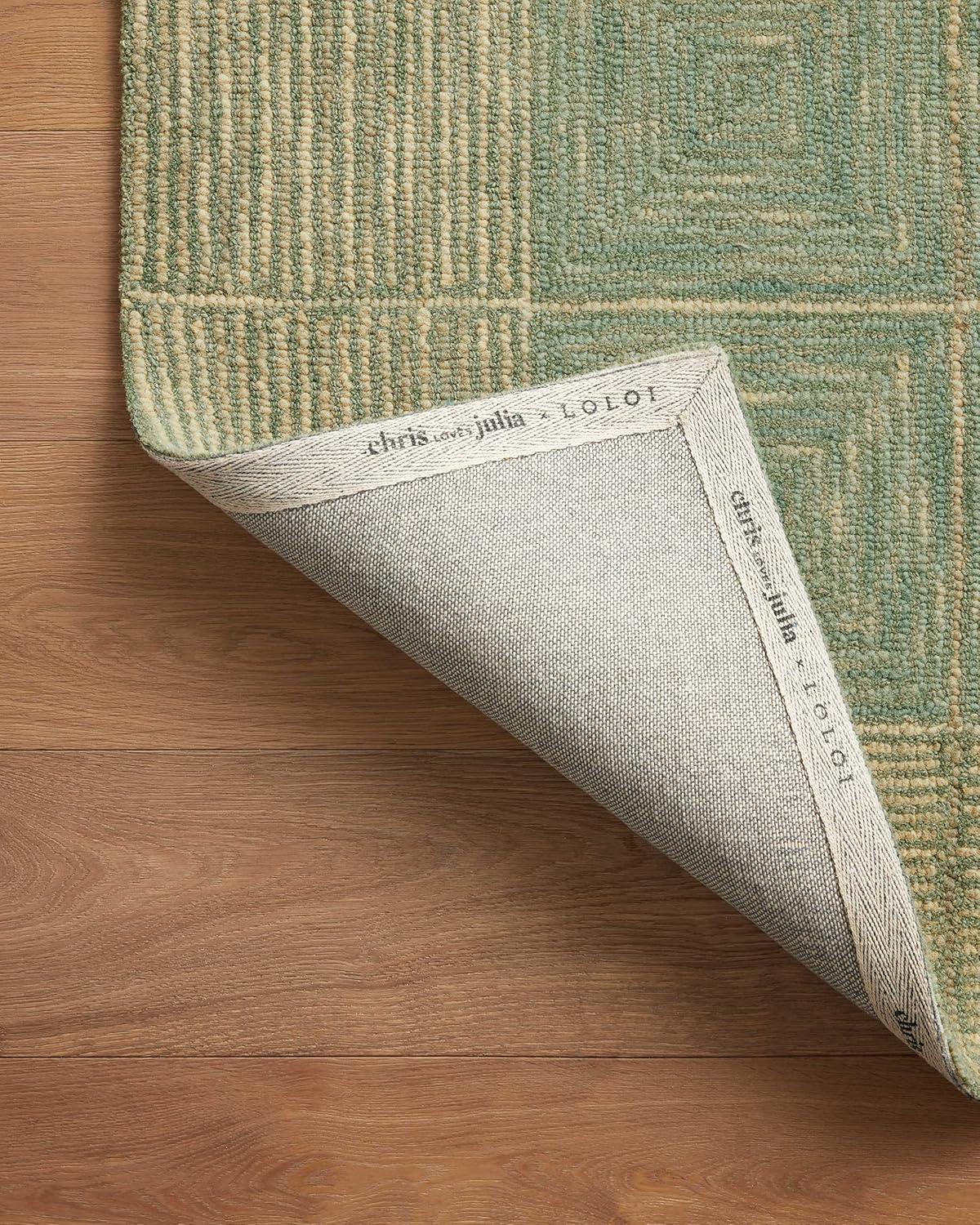 Chris Loves Julia x Loloi Francis Collection FRA-02 Green / Natural, ContemporaryArea Rug