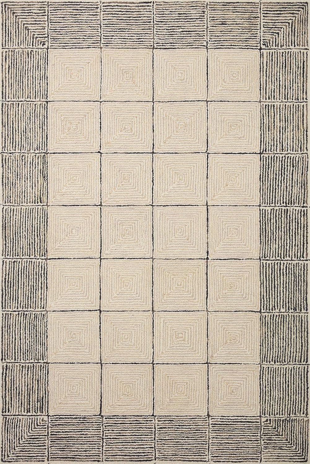 Chris Loves Julia x Loloi Francis Collection FRA-02 Cream / Black, ContemporaryArea Rug