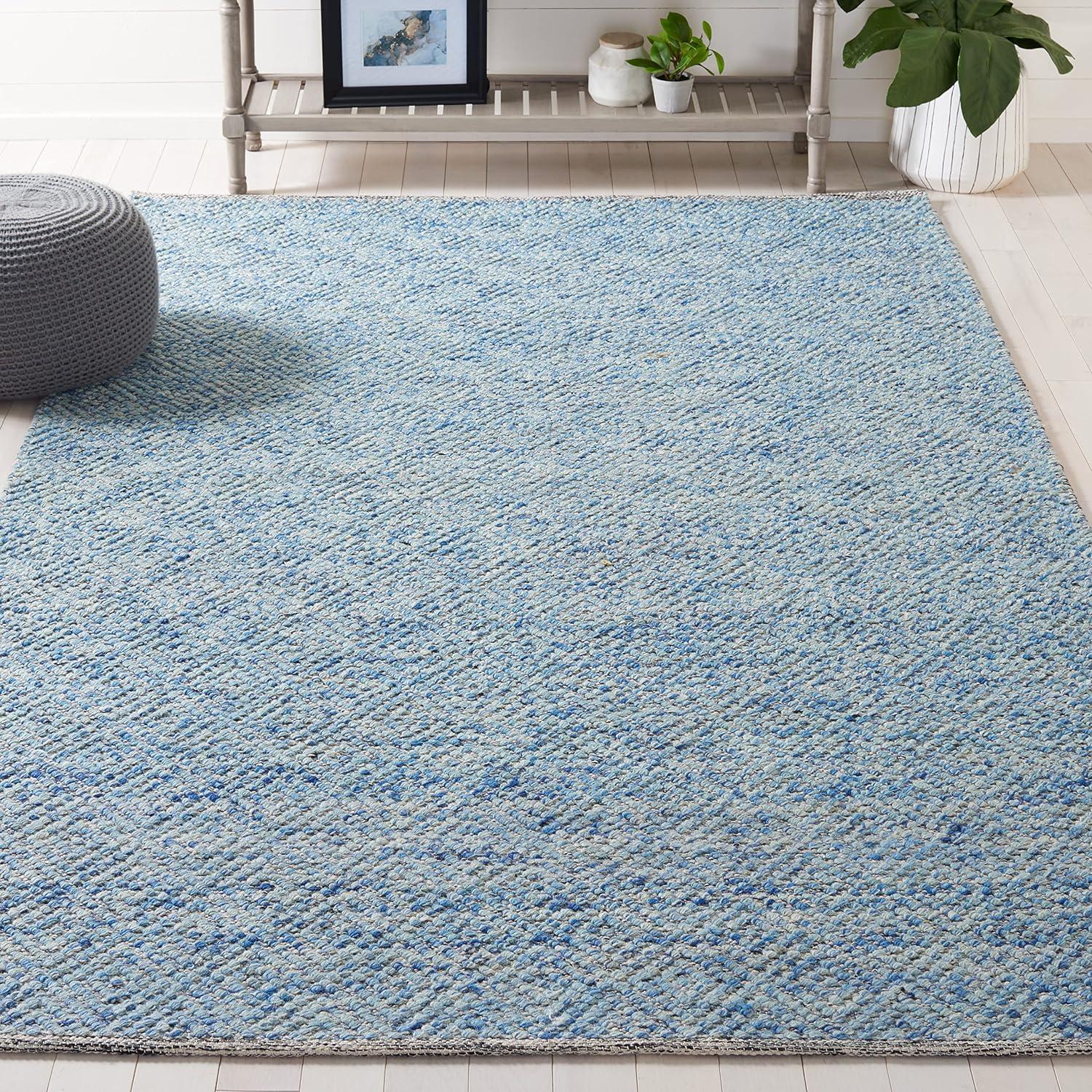 SAFAVIEH Natura Eanna Geometric Wool Area Rug, Blue, 10' x 14'