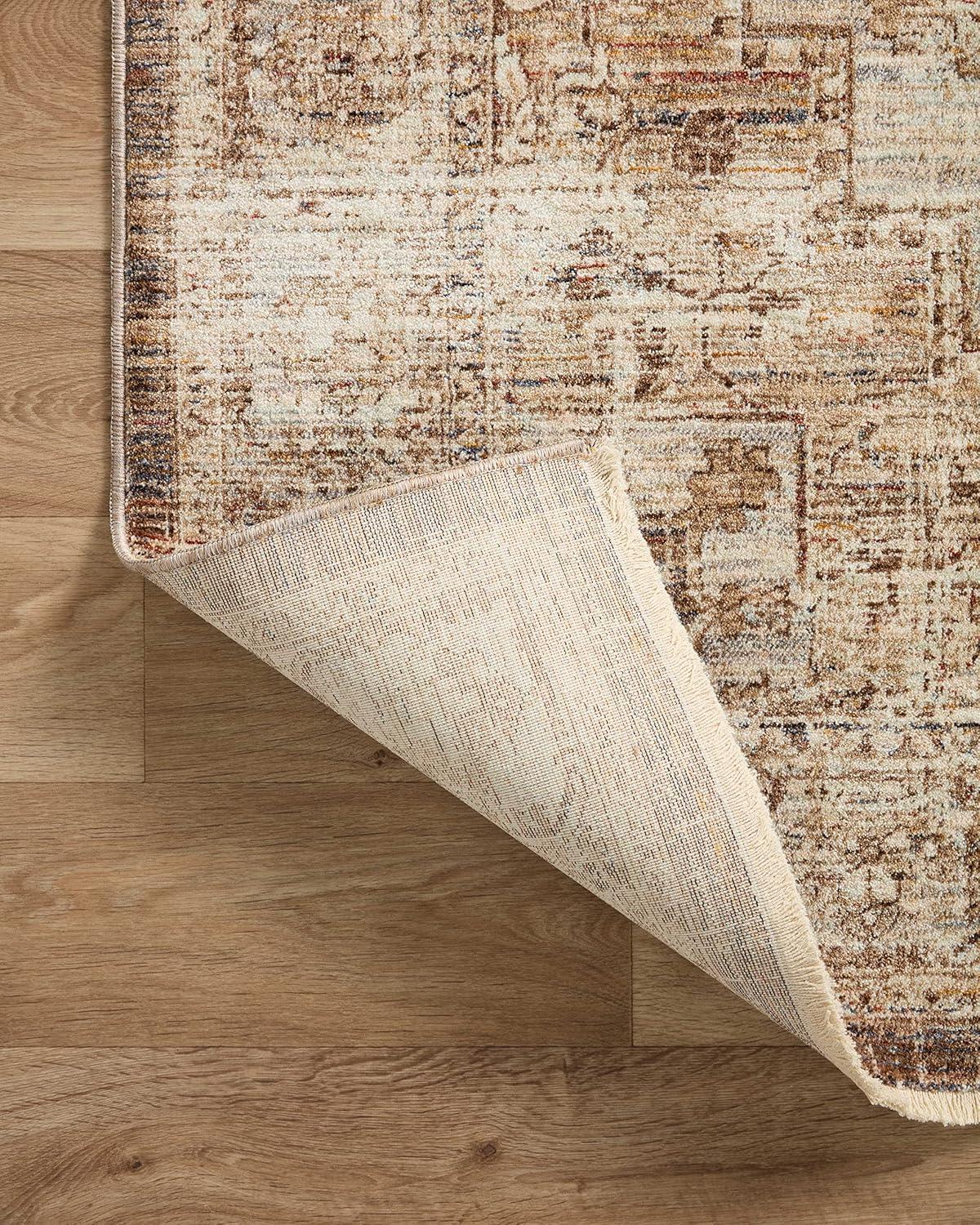 Loloi Rugs Sorrento Oriental Machine Made Power Loom Polyester Area Rug in Beige/Brown