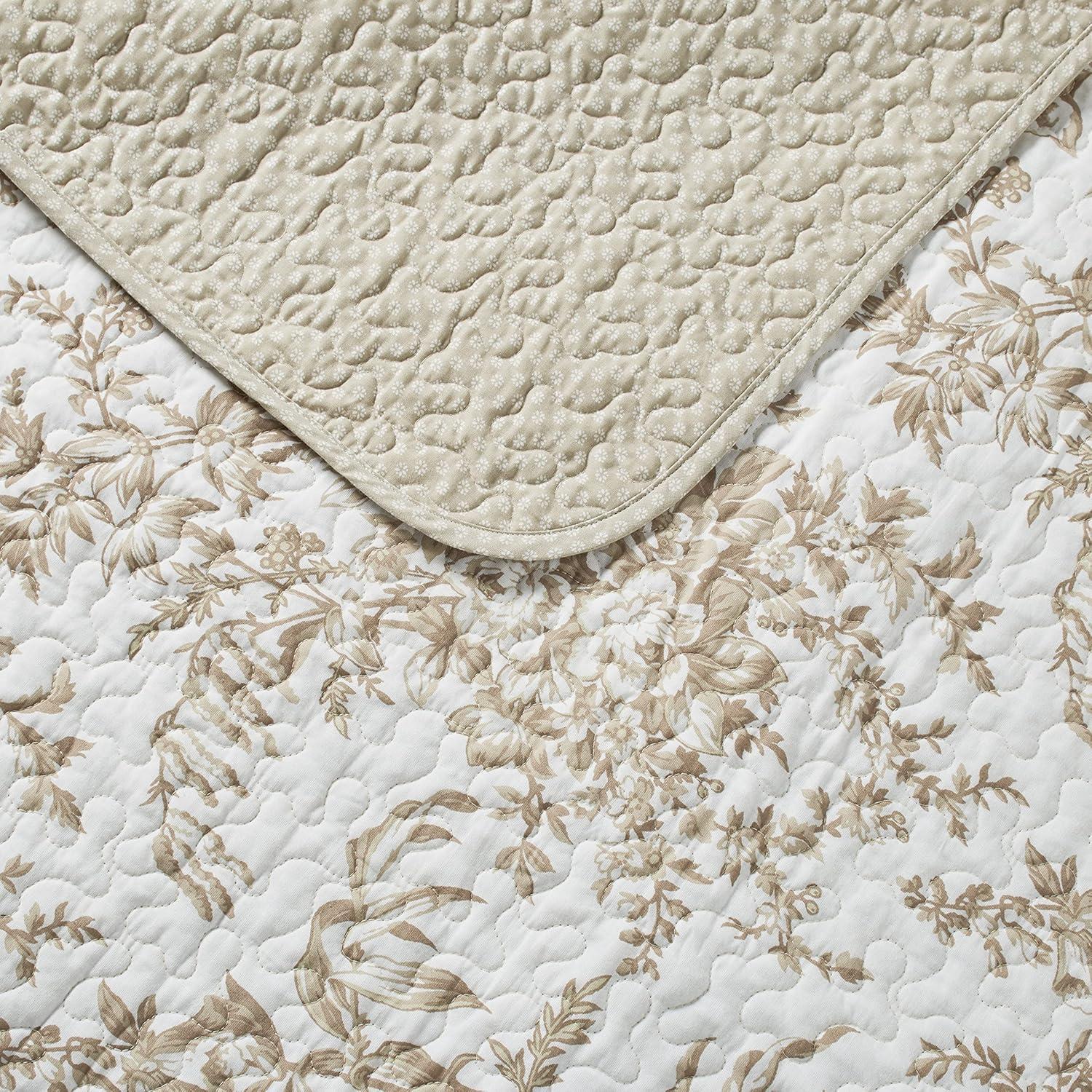 Laura Ashley Laura Ashley Bedford Cotton Reversible Quilt Set