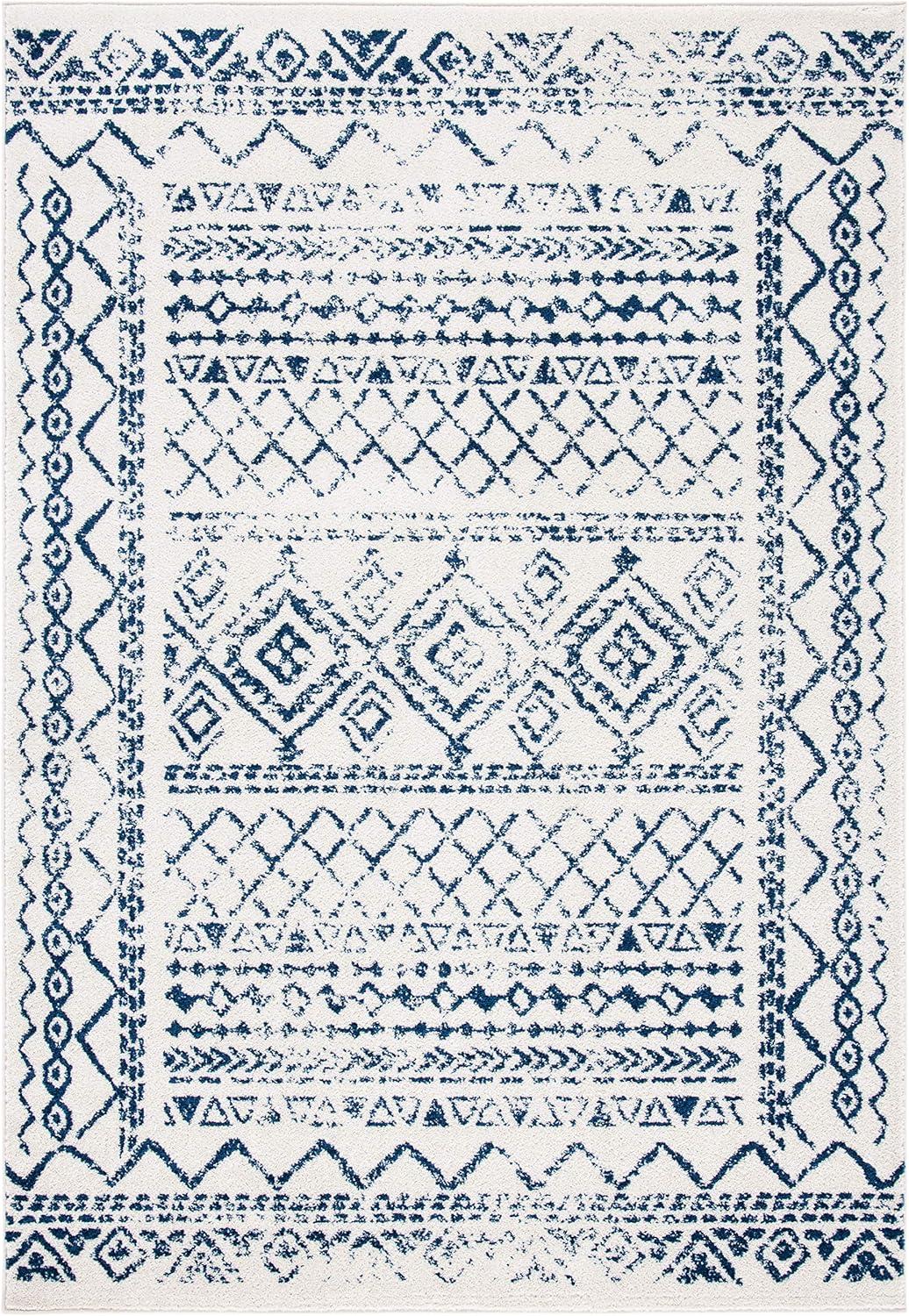 SAFAVIEH Tulum Ronald Oriental Area Rug, Ivory/Navy, 12' x 15'