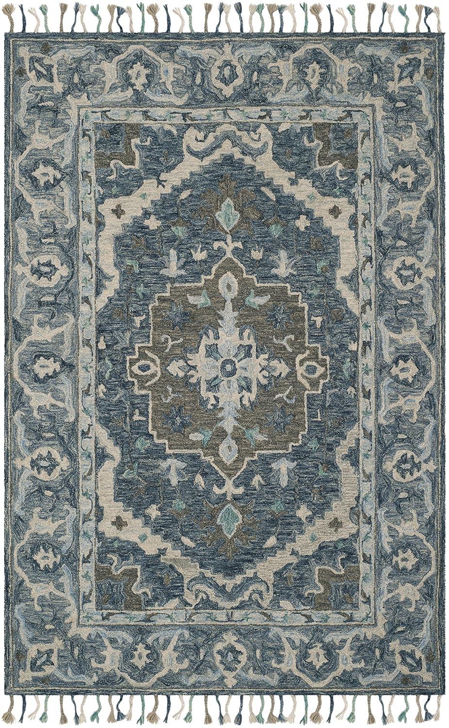 Aspen APN230 Hand Tufted Indoor Accent Rug - Dark Blue/Grey - 3'x5' - Safavieh