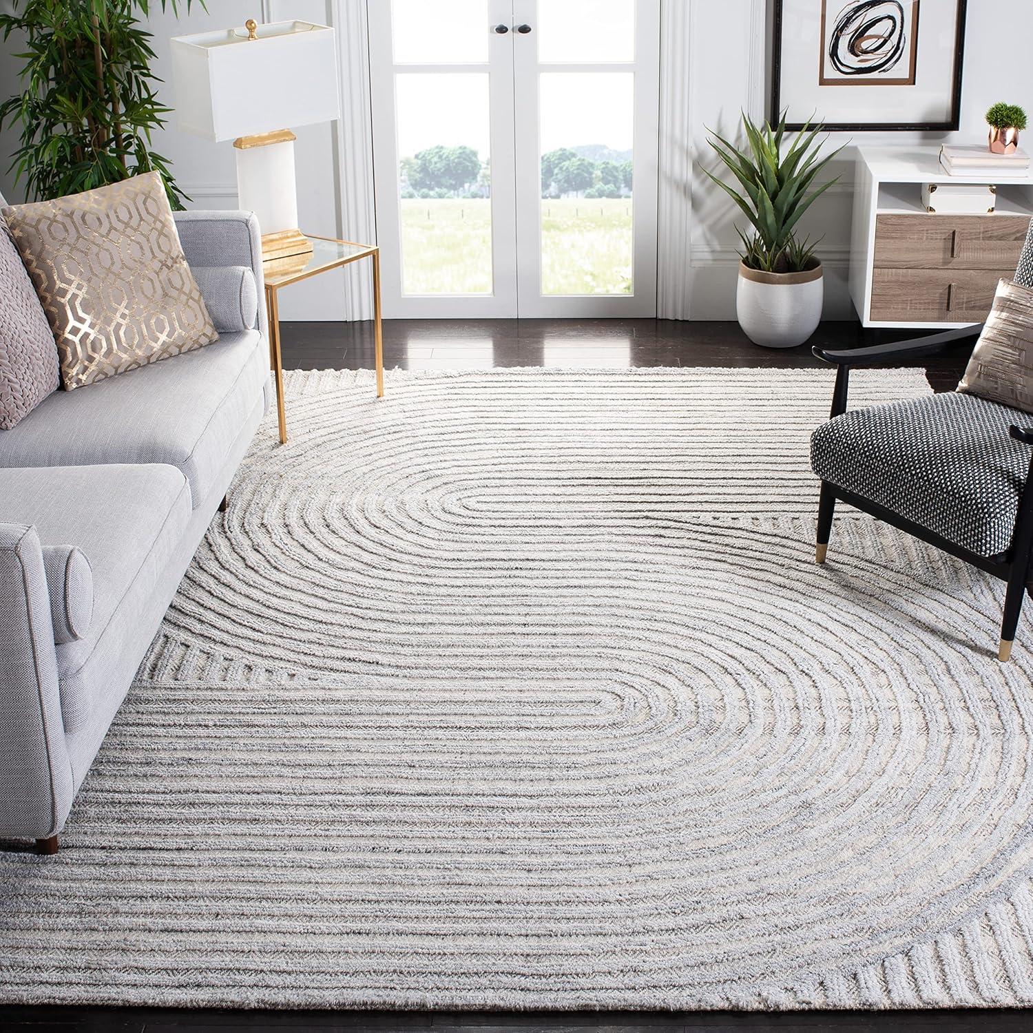 Southampton SHA301 Hand Tufted Indoor Area Rug - Beige - 8'x10' - Safavieh