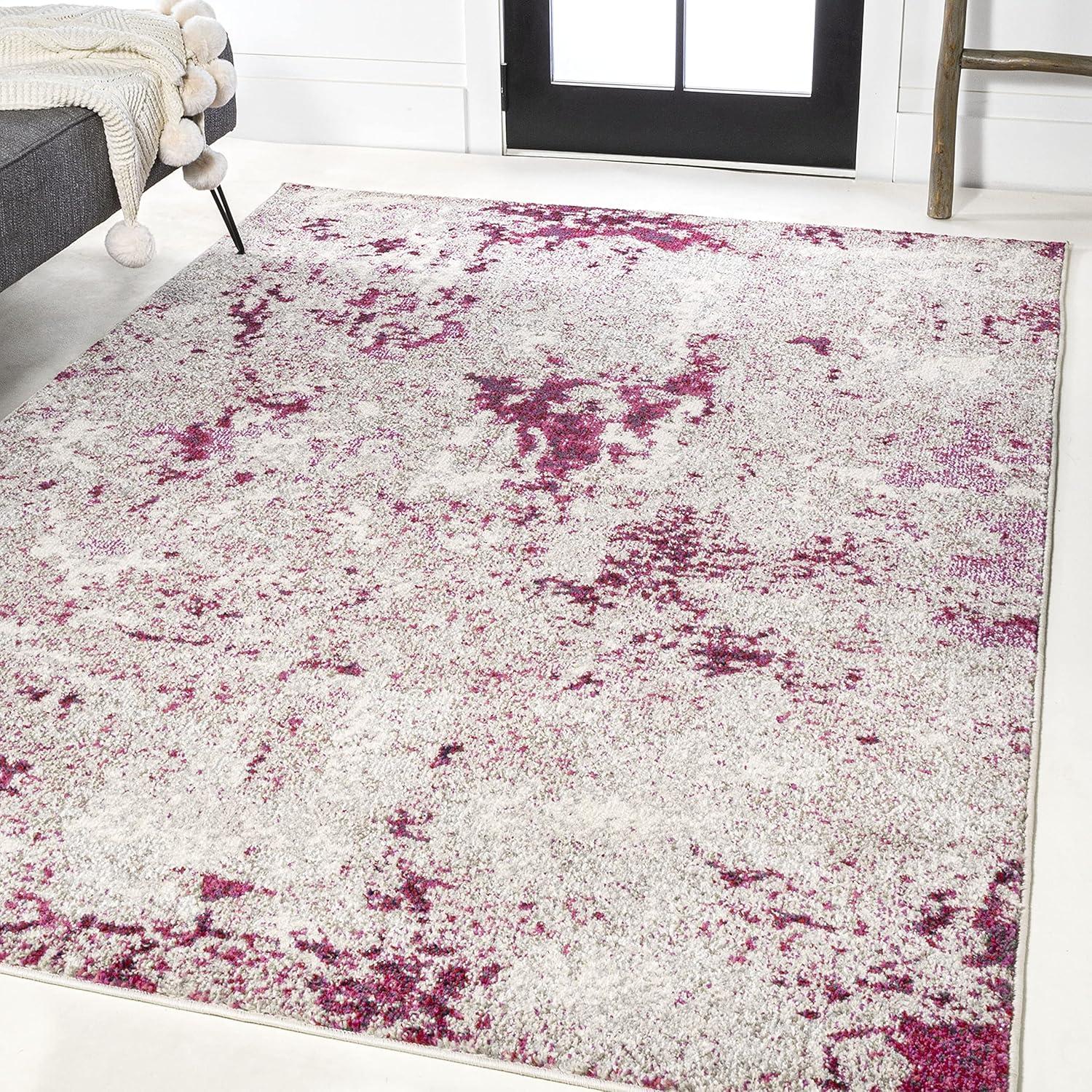 Contemporary Pop Modern Abstract Vintage Faded Area Rug - JONATHAN Y