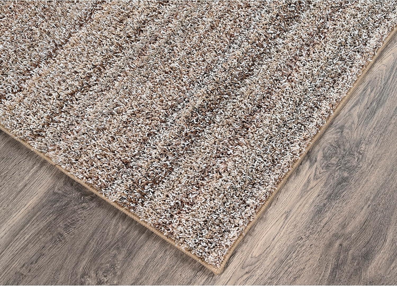 Garland Rug Striped Shag 4 ft. x 6 ft. Earth Tones Area Rug (Color and Design May Vary)