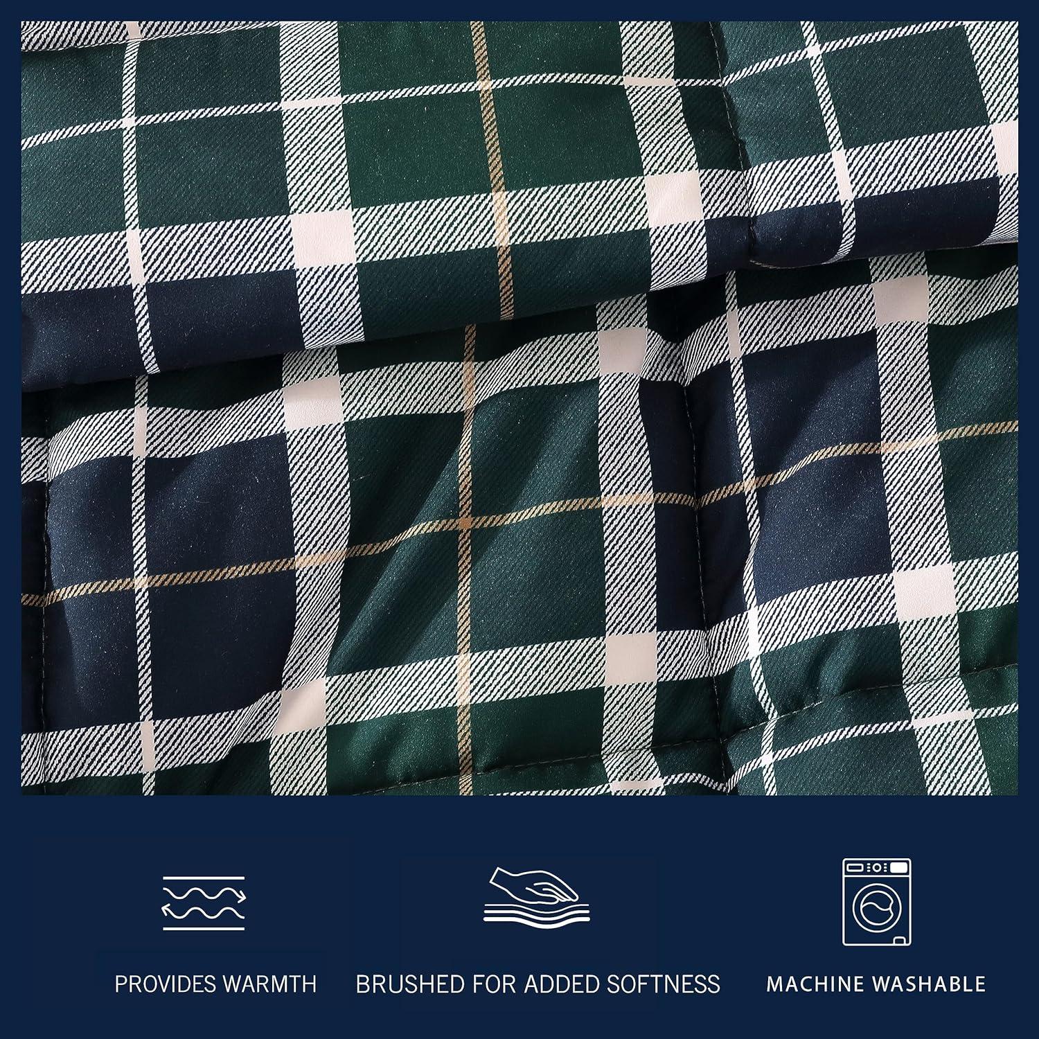 Nautica Northsail Plaid Navy Reversible Duvet Cover Set