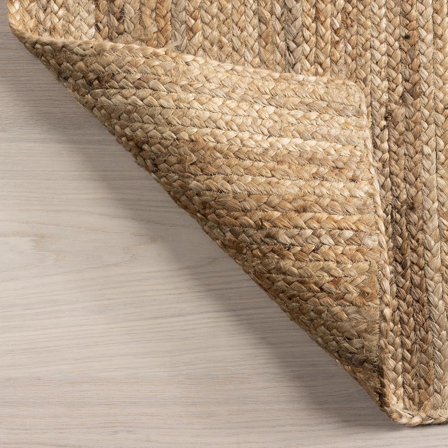 Handmade Braided Natural Pure Jute Area Rugs ,Home Décor Rugs Size 4 x 4 Feet Square ( 120 cm x 120 cm )