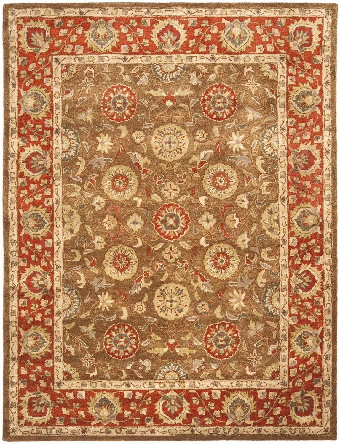 Heritage HG963 Hand Tufted Area Rug - Beige/Rust - 8'9"x11'9" - Safavieh.
