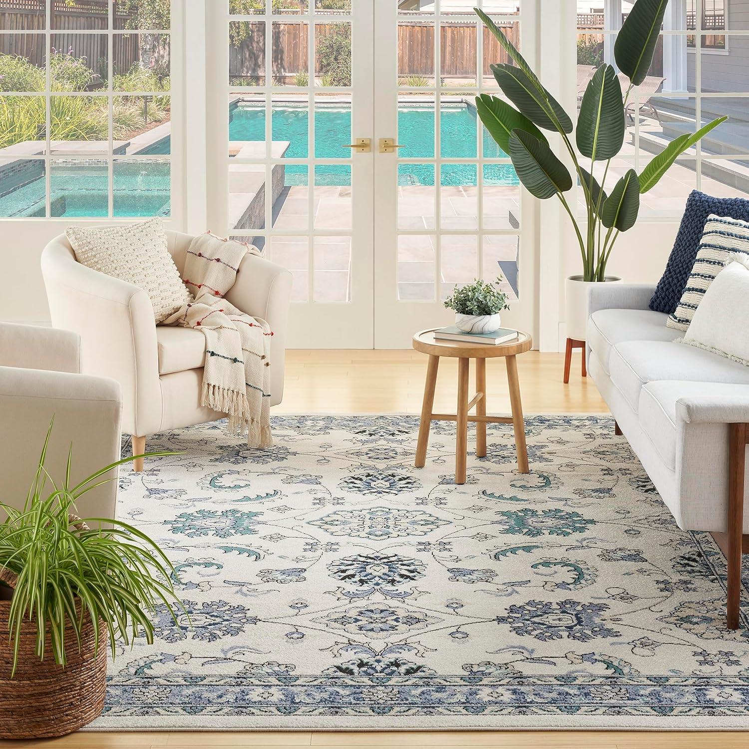 Nourison Nourison Essentials 10' x 14' Ivory Blue Vintage Rug