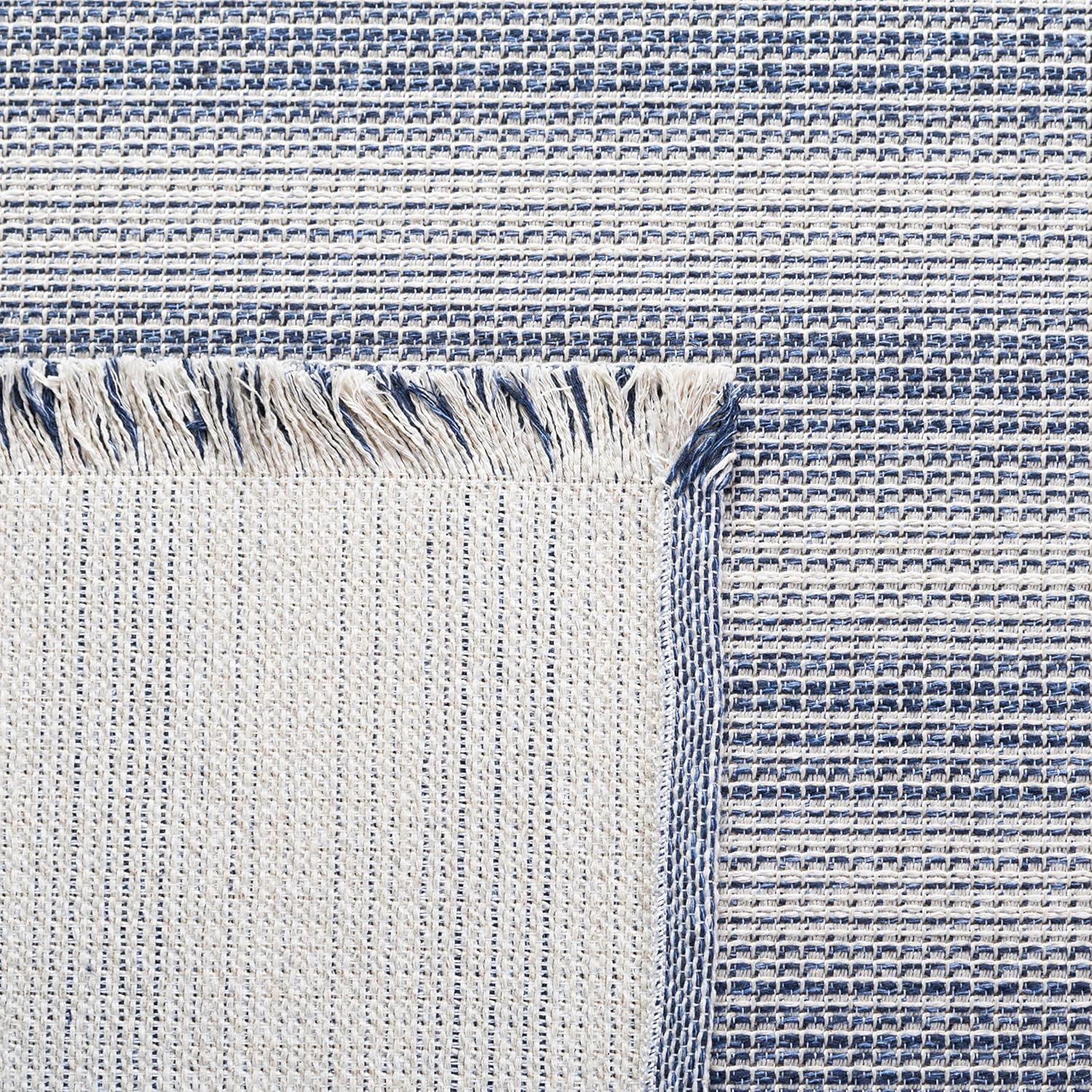Augustine AGT501 Machine Made Indoor Area Rug - Ivory/Navy - 5'x7'-7" - Safavieh