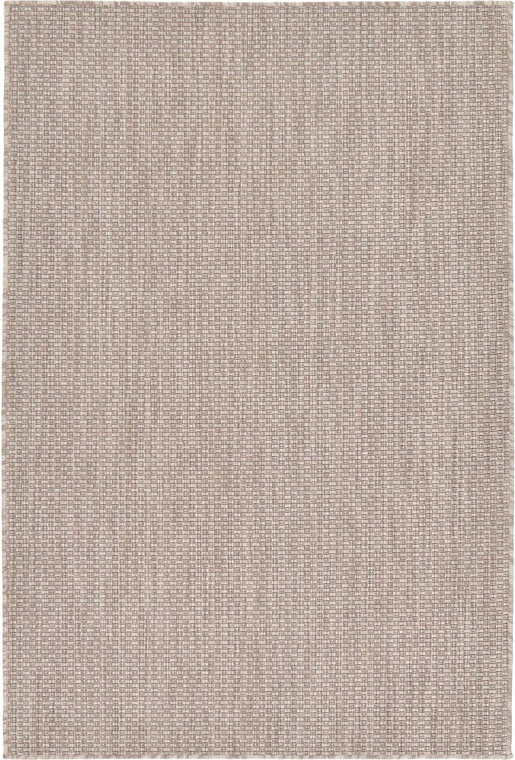 Beige Rectangular Stain-Resistant Outdoor Area Rug 4' x 6'