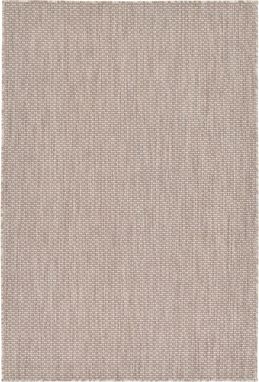 Unique Loom 4' 1 x 6' 1 Rectangle Indoor/Outdoor Solid Beige Area Rug