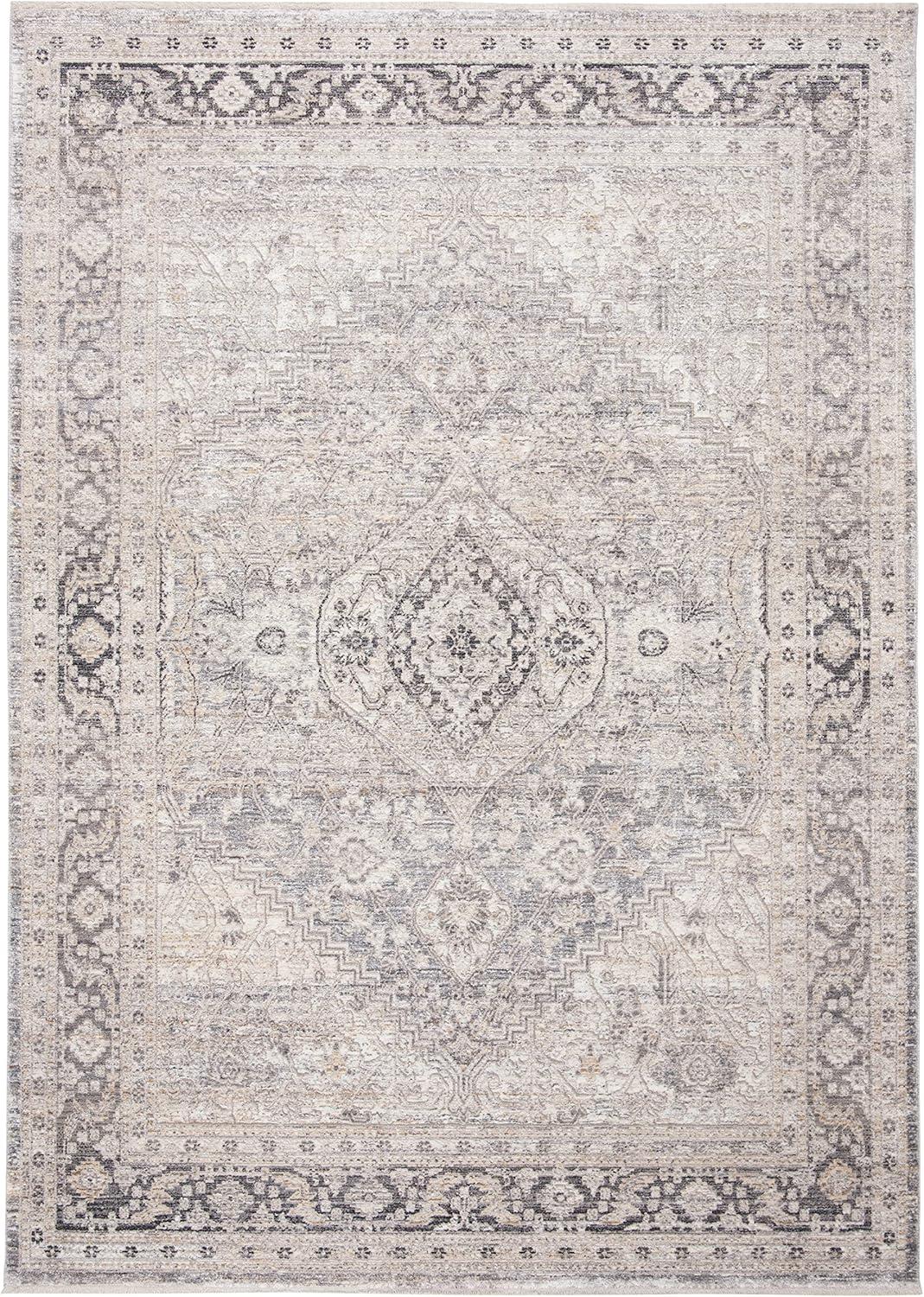 Dream DRM411 Power Loomed Indoor Area Rug - Grey/Ivory - 4'x6' - Safavieh