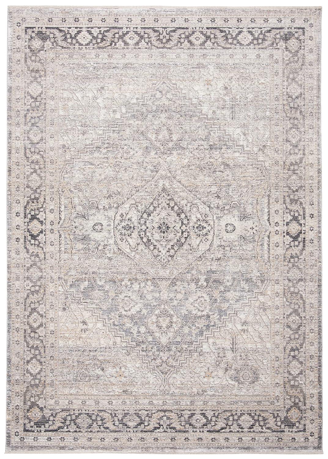 Dream DRM411 Power Loomed Indoor Area Rug - Grey/Ivory - 4'x6' - Safavieh