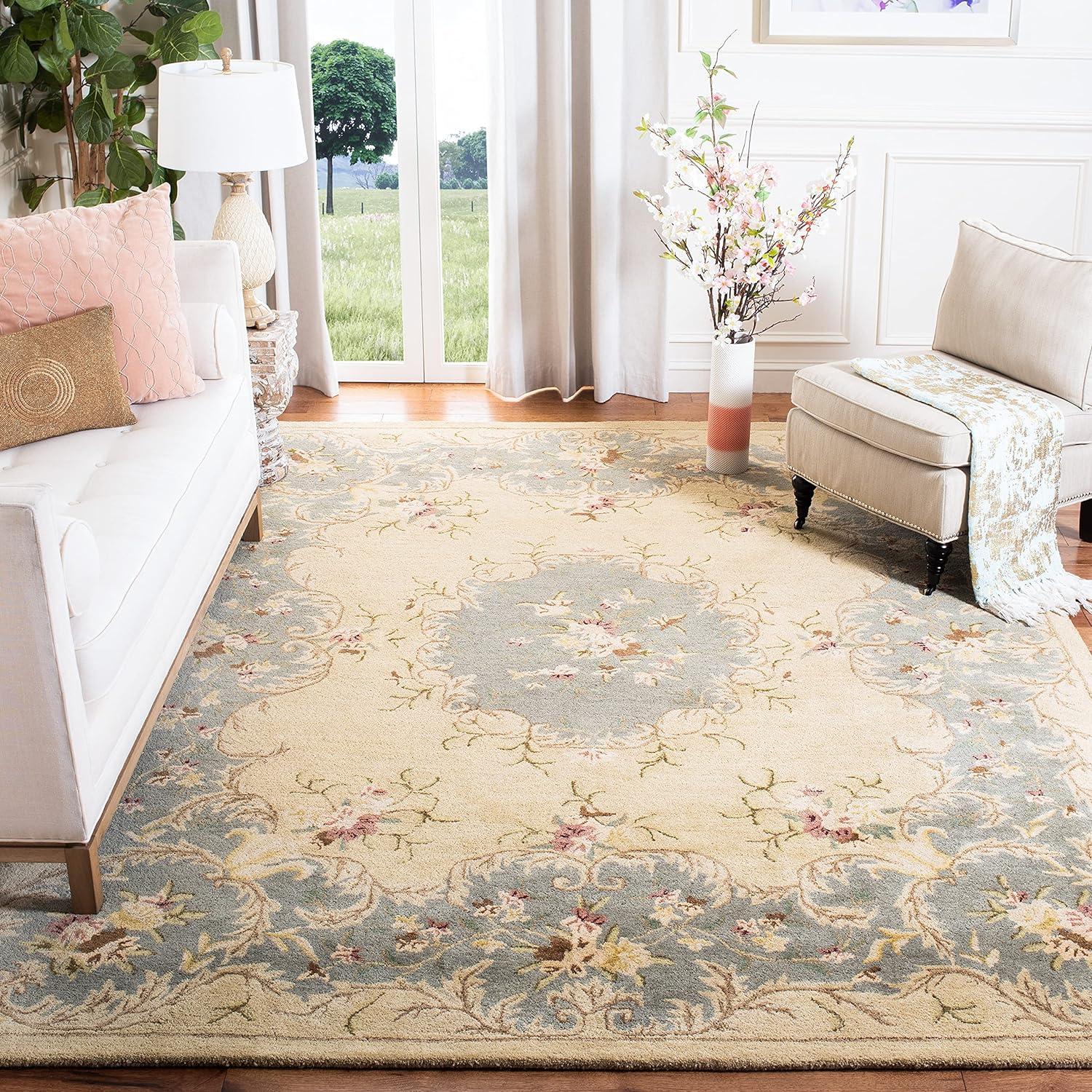 Ivory Elegance 4' x 6' Hand-Tufted Wool Rectangular Area Rug