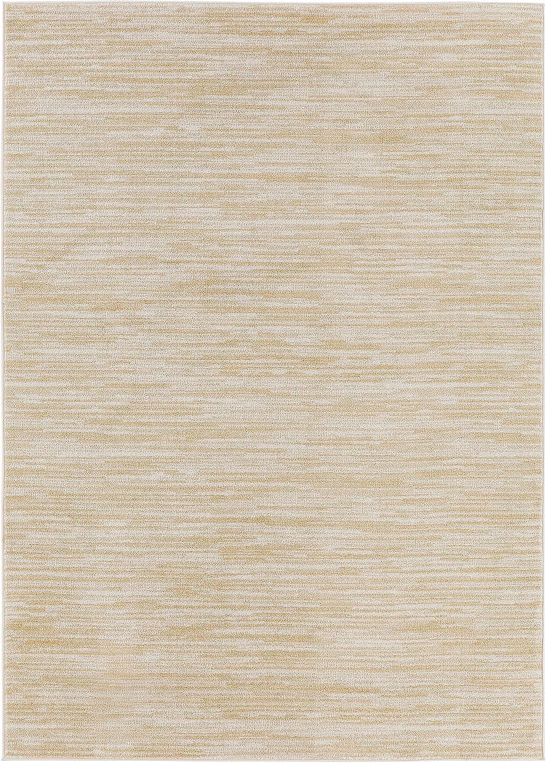 Nourison Essentials Easy Care Indoor Outdoor Area Rug - Ivory Gold 4' x 6'