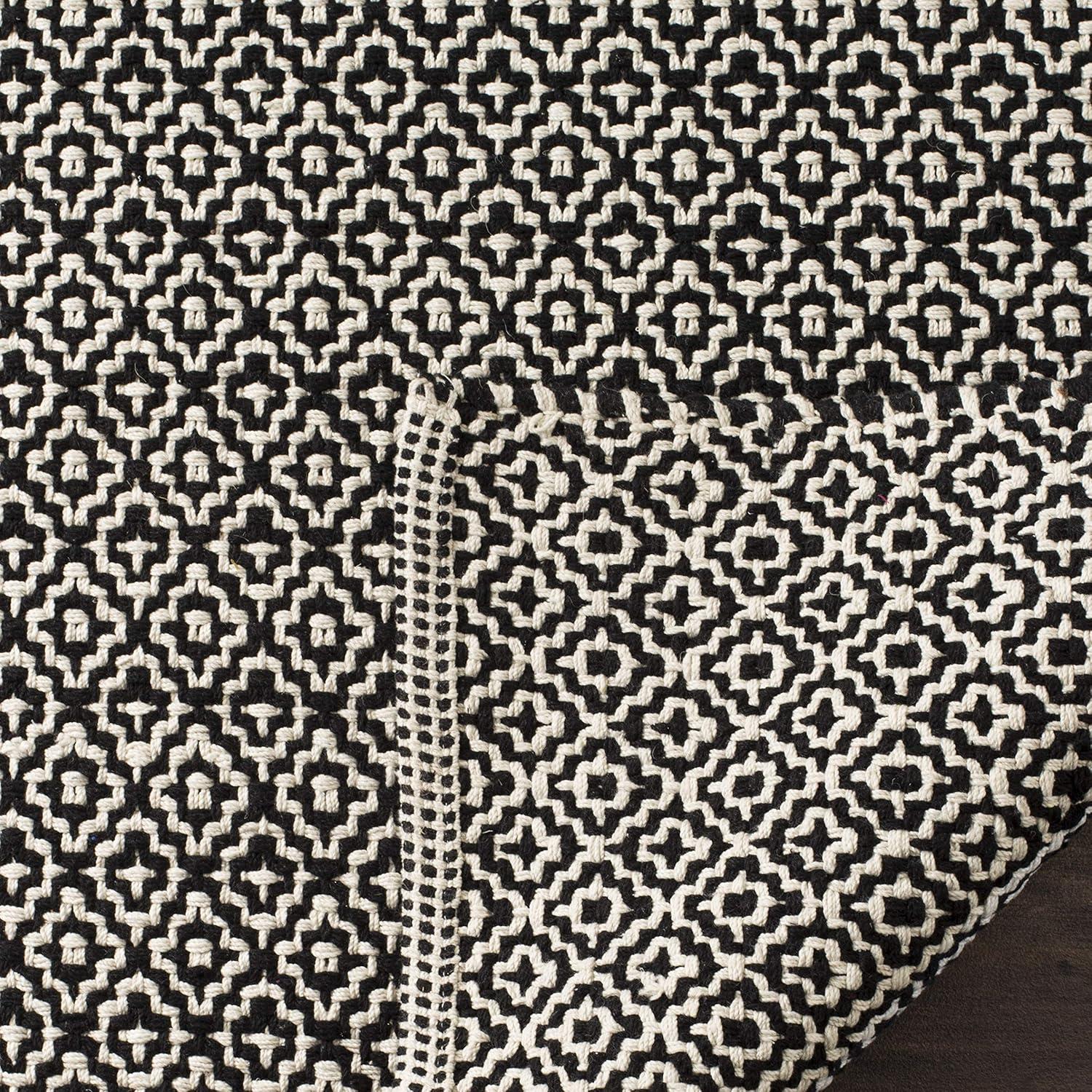 Montauk MTK717 Hand Woven Indoor Area Rug - Ivory/Black - 6'x6' - Safavieh.