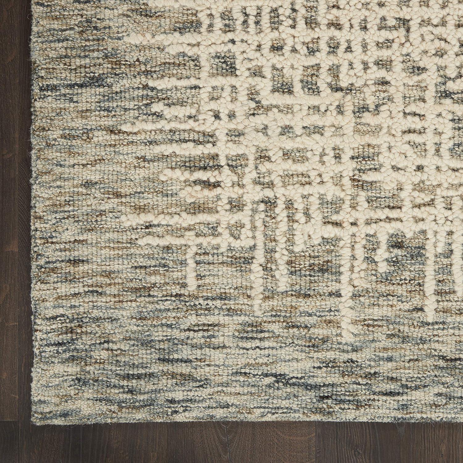 Nourison Vail Rustic Texture Indoor Area Rug Ivory/Multi 7'9" x 9'9"