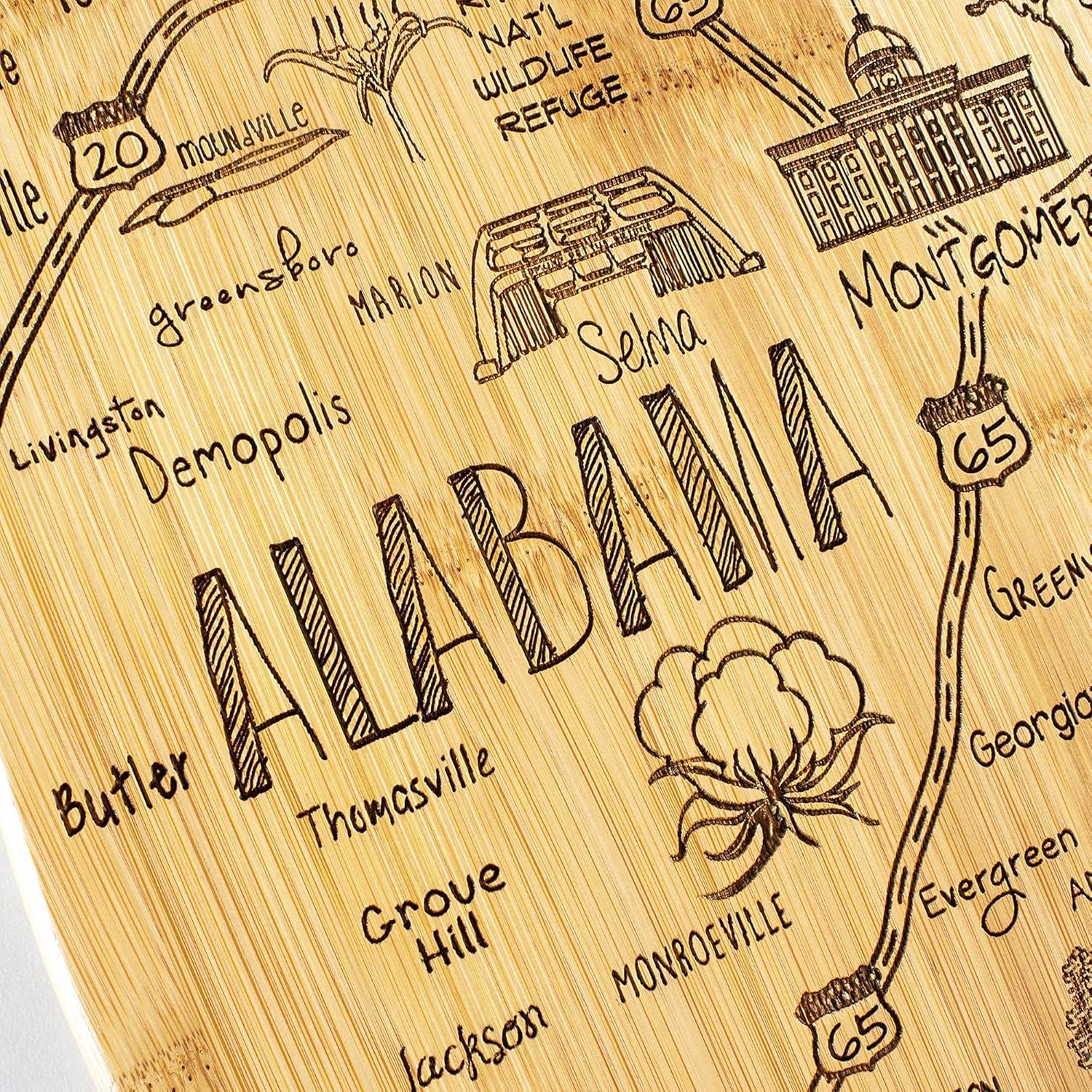 Totally Bamboo Destination Alabama Cutting Board