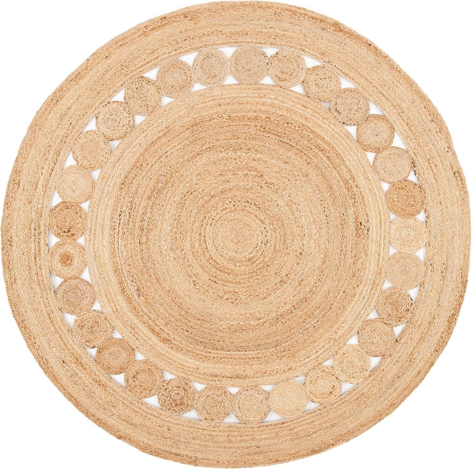 Natural Fiber NFB306 Hand Woven Area Rug - Natural - 7' round - Safavieh.