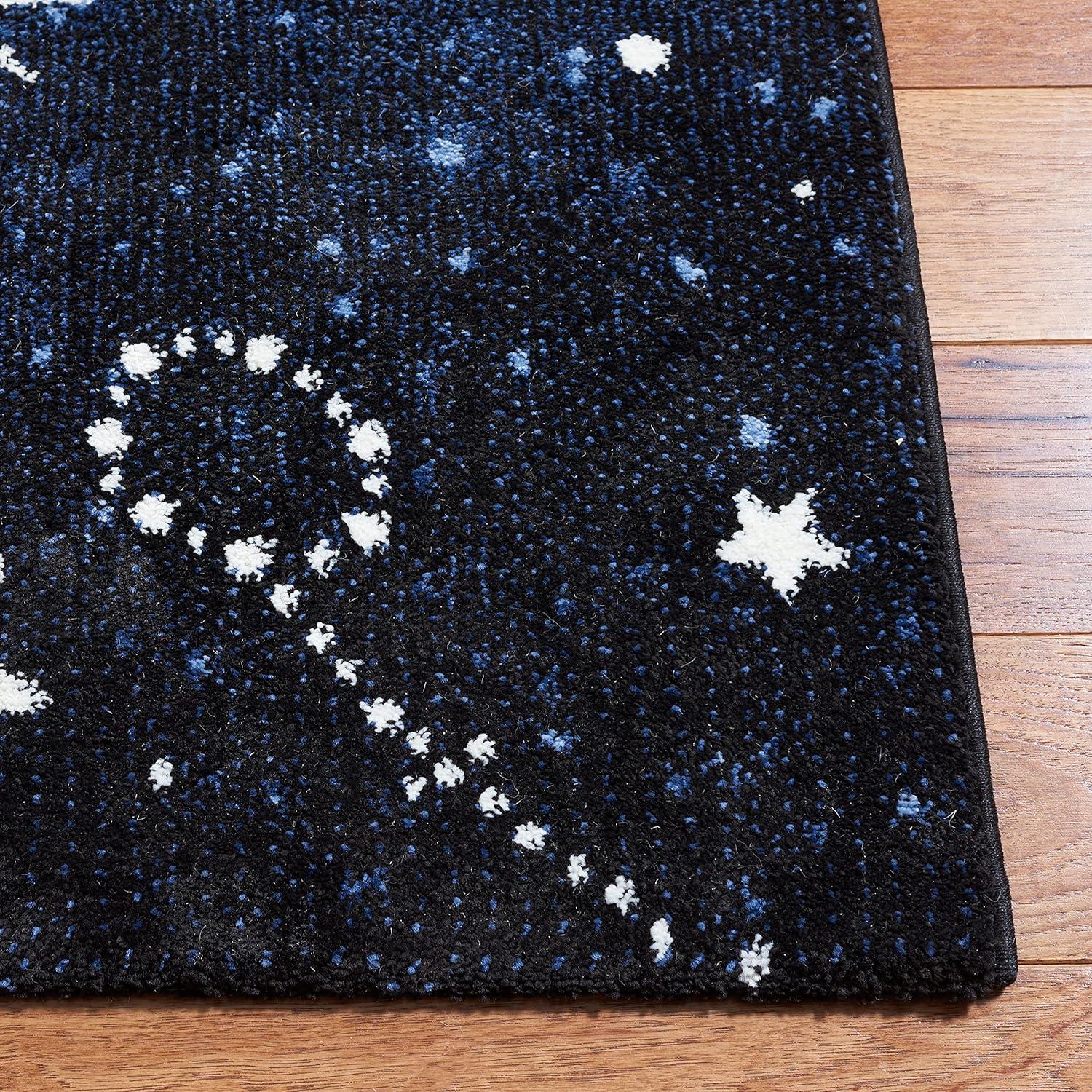 Carousel Kids  CRK122 Loomed Indoor Area Rug - Dark Blue/Light Blue - 2'x3' - Safavieh