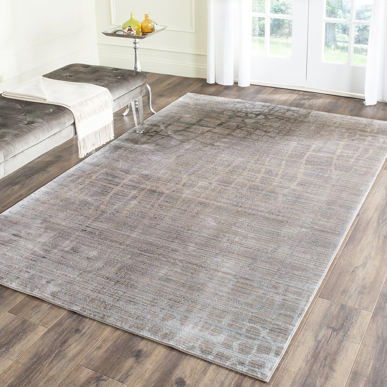 Valencia VAL204 Power Loomed Area Rug - Grey/Multi - 4'x6' - Safavieh.