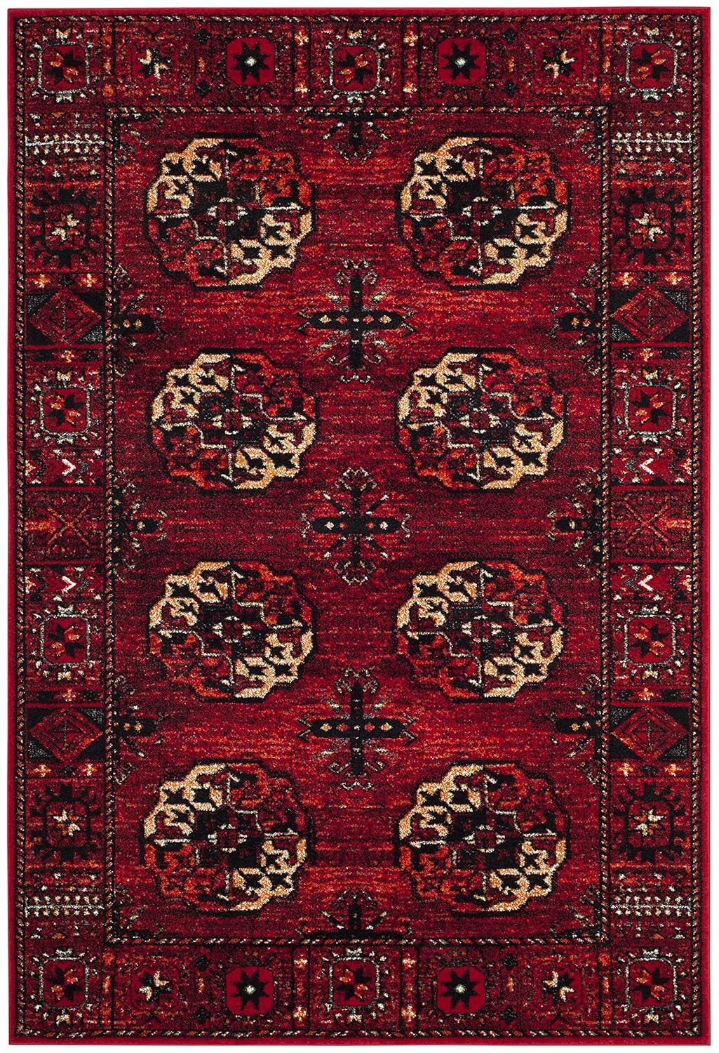 Vintage Hamadan VTH212 Power Loomed Indoor Area Rug - Red/Multi - 6'7"x9' - Safavieh