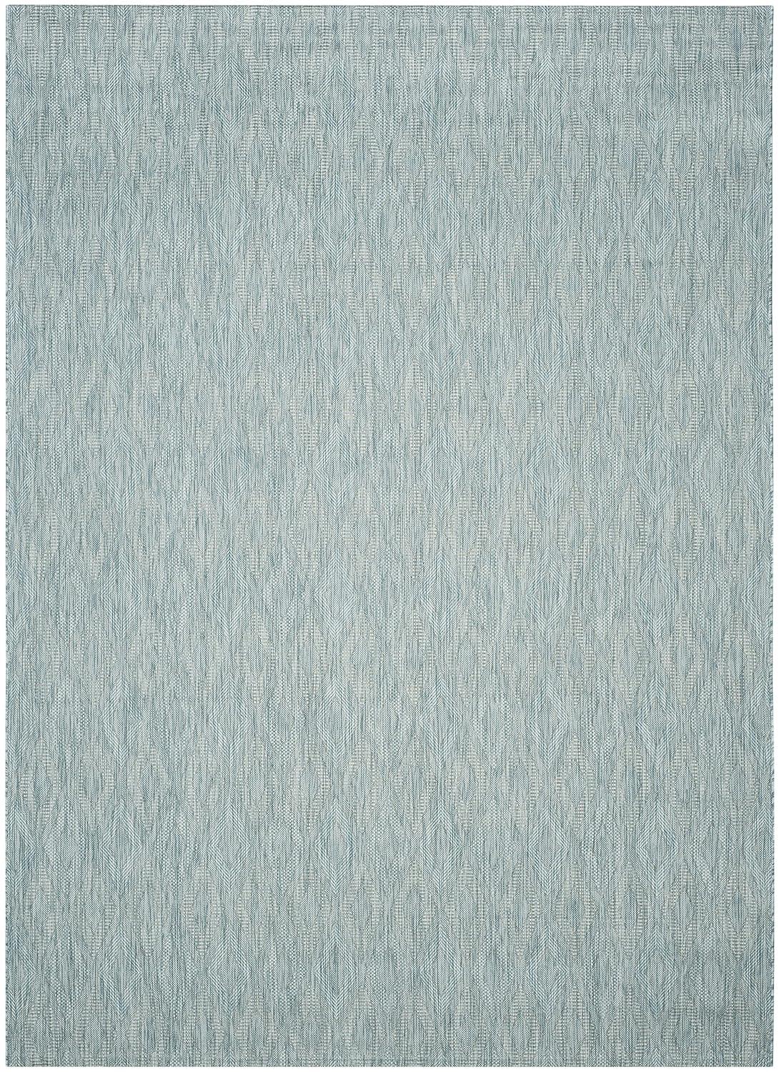 Courtyard CY8520 Power Loomed Indoor and Outdoor Area Rug - Aqua/Aqua - 8'x10' - Safavieh