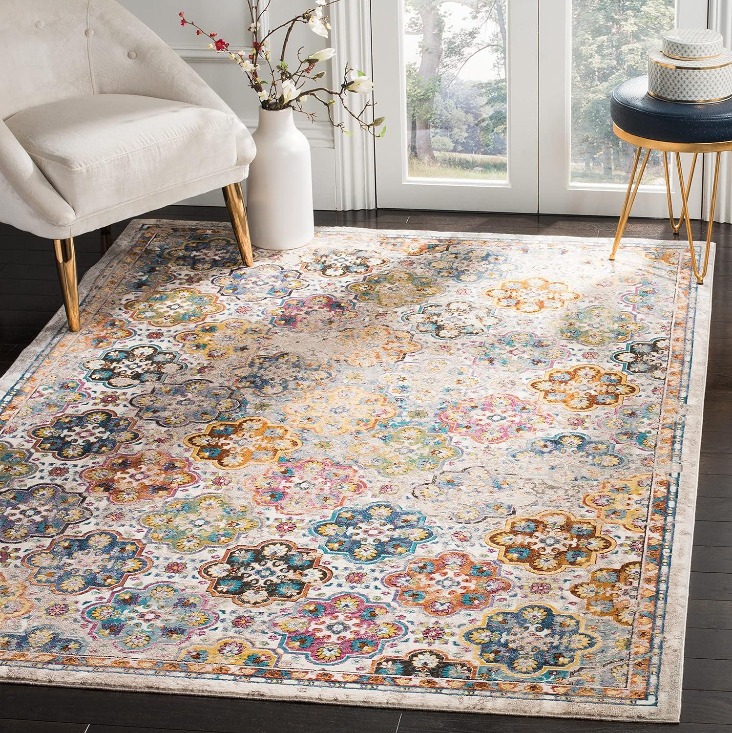 Elysian Blue 5'1" x 7'6" Reversible Synthetic Area Rug