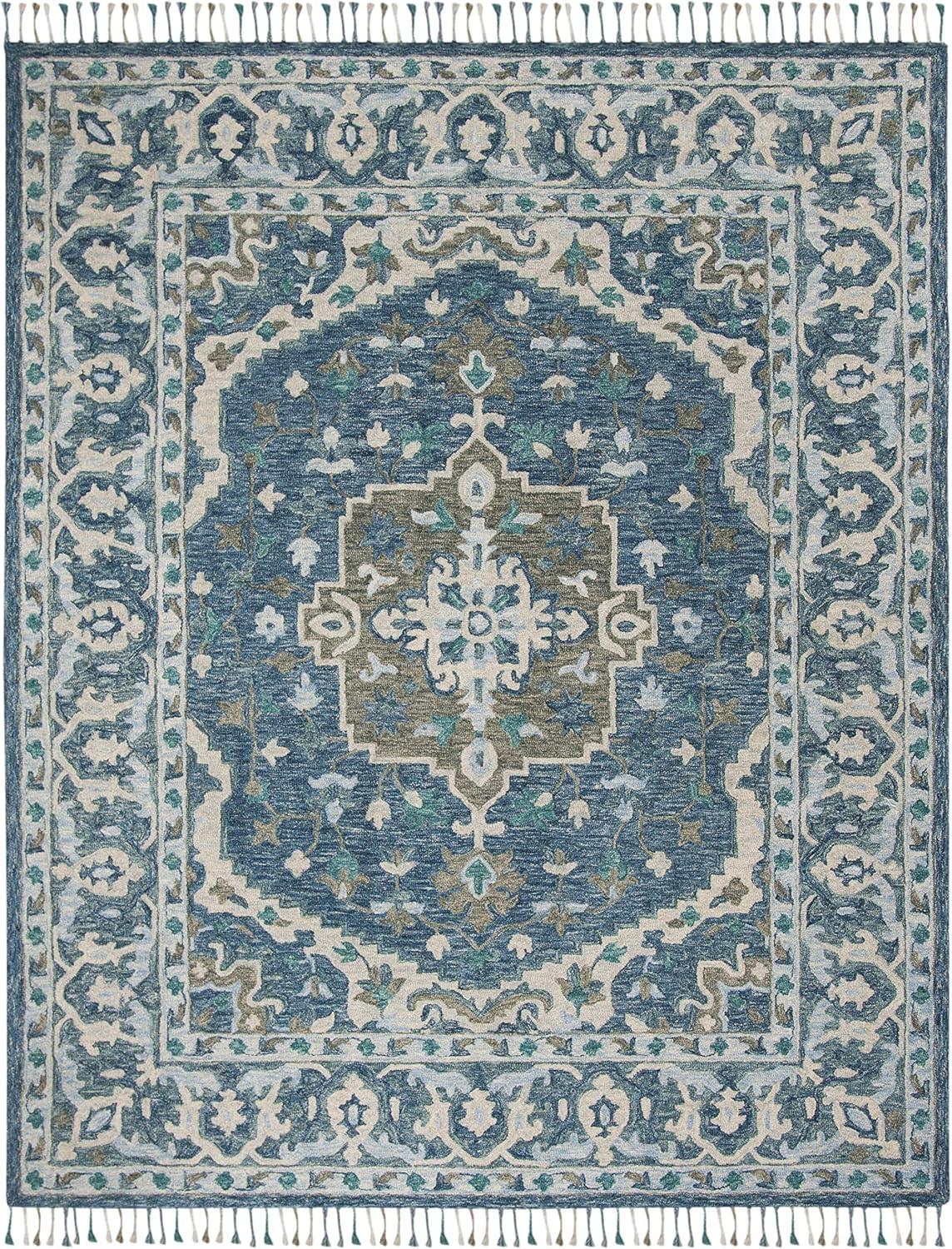 Aspen APN230 Hand Tufted Indoor Area Rug - Dark Blue/Grey - 10'x14' - Safavieh