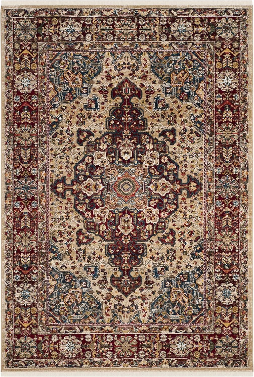 Kashan KSN305 Power Loomed Area Rug - Ivory/Red - 9'x12'6" - Safavieh