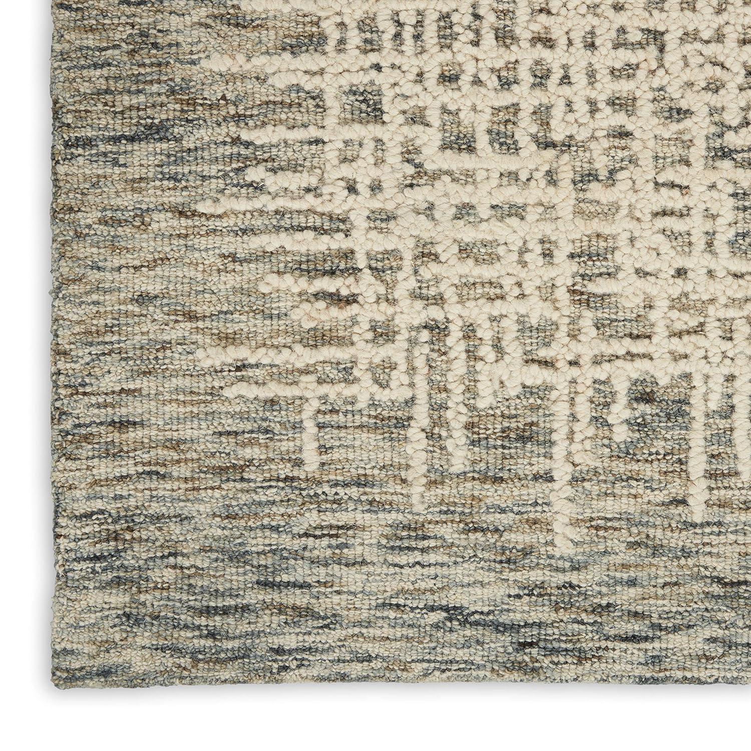 Nourison Vail Rustic Texture Indoor Area Rug Ivory/Multi 7'9" x 9'9"