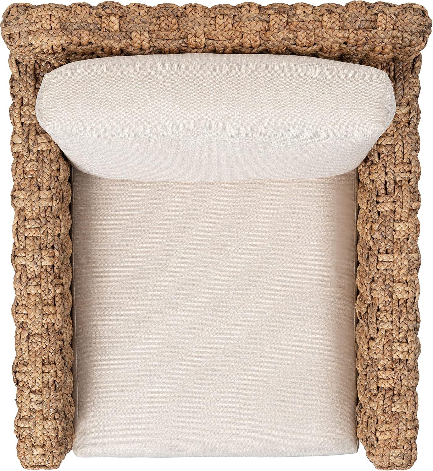 Gregory Beige Water Hyacinth Accent Chair with Cushions