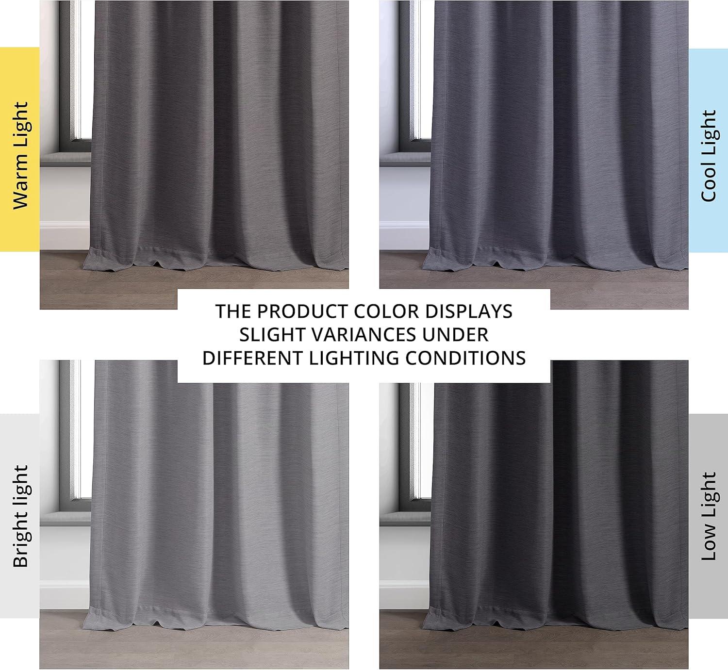 Armour Grey Puddle Length Blackout Drape Panel