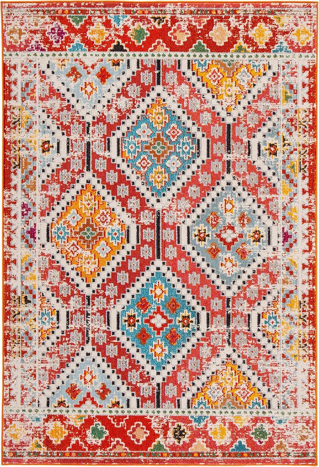 Madison 418 Area Rug In Rust / Pink