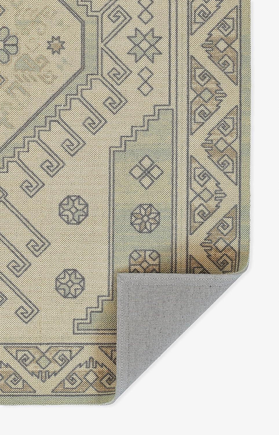 Momeni 2'x3' Anatolia Sylm Medallion Machine Loomed Accent Rug Sage Green: Wool & Nylon, Low Pile, Indoor Classic Pattern