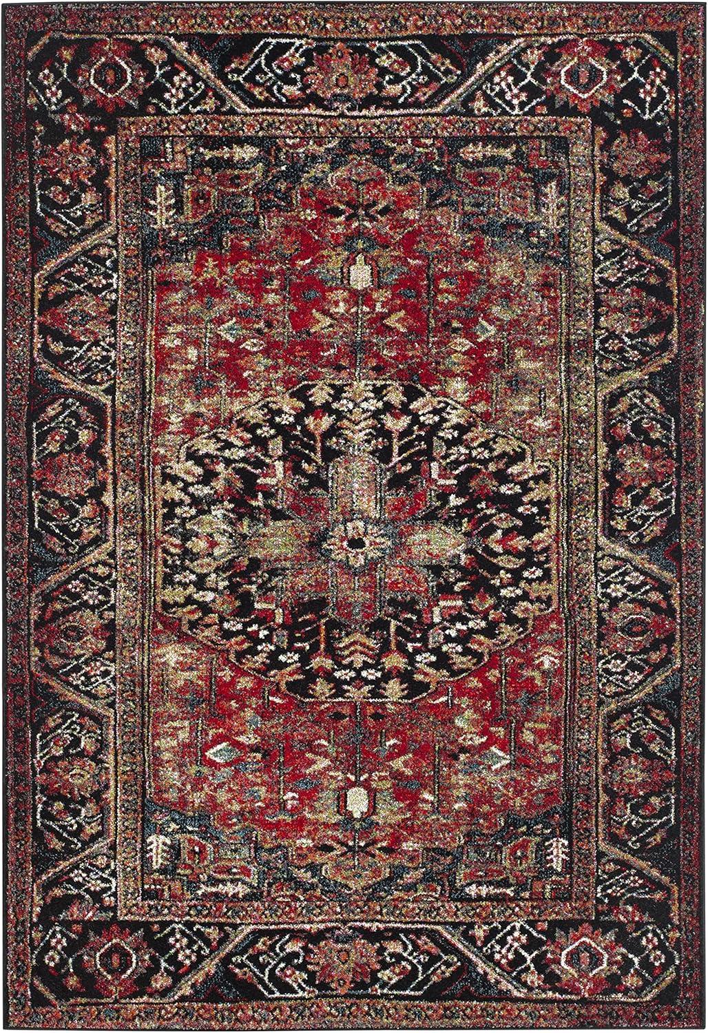 SAFAVIEH Vintage Hamadan Farran Traditional Area Rug, Red/Multi, 4' x 6'