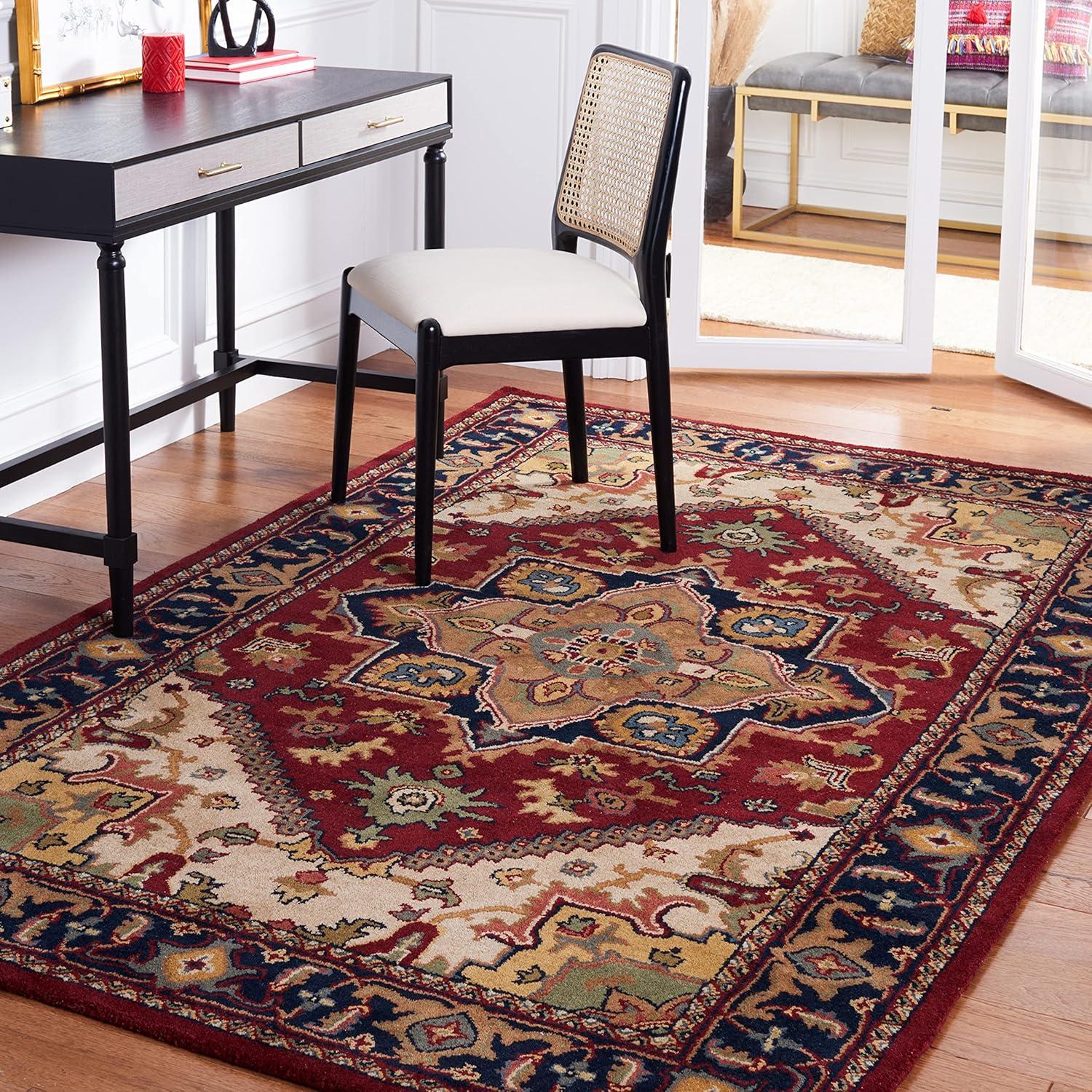 Heritage HG625 Handmade Accent Rug - 3'x5' - Red - Safavieh