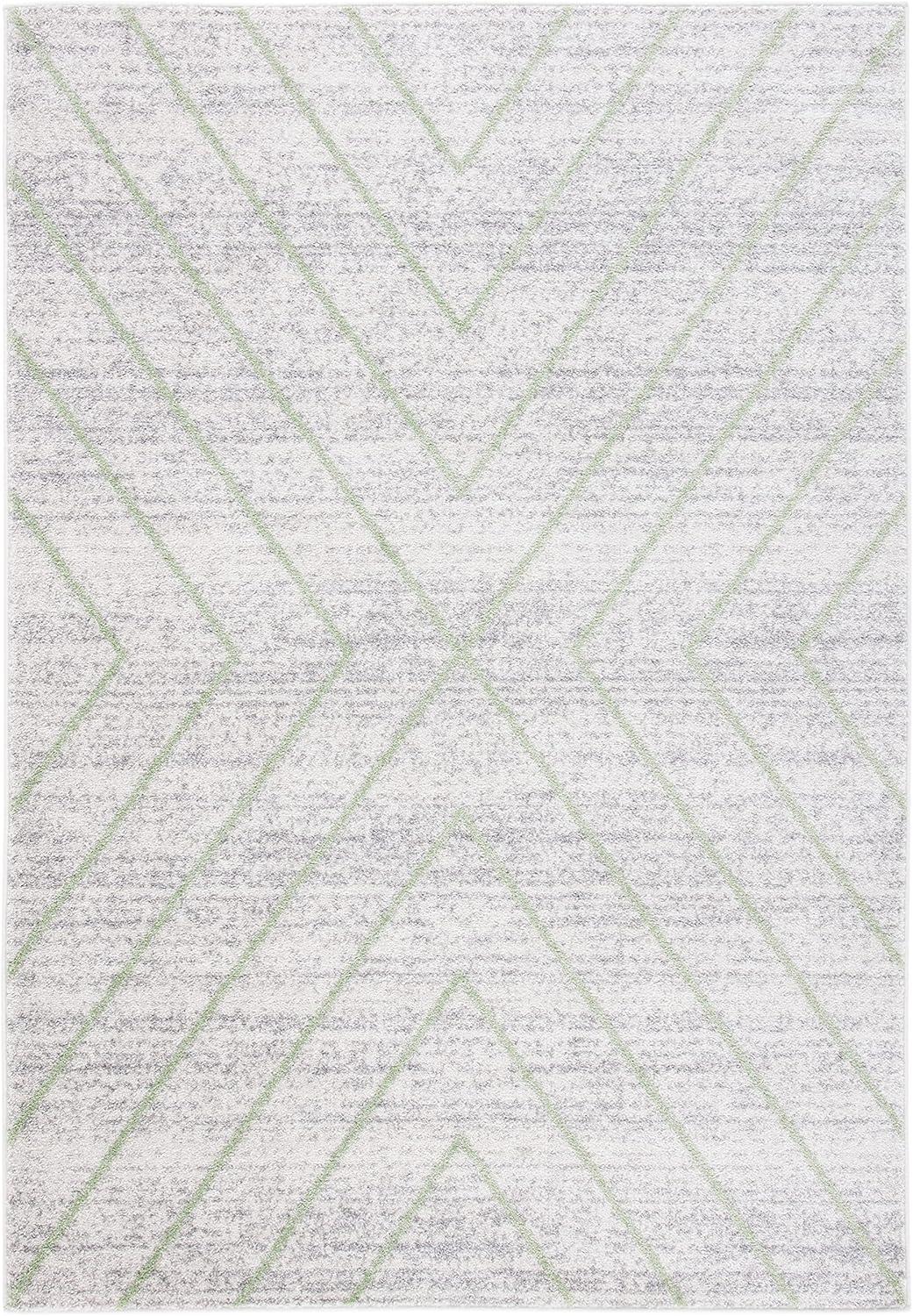 SAFAVIEH Adirondack Evonne Geometric Area Rug, Grey/Green, 9' x 12'