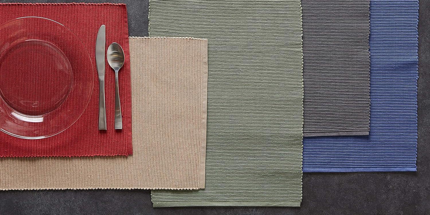 DII Stone Ribbed Placemat Set/6