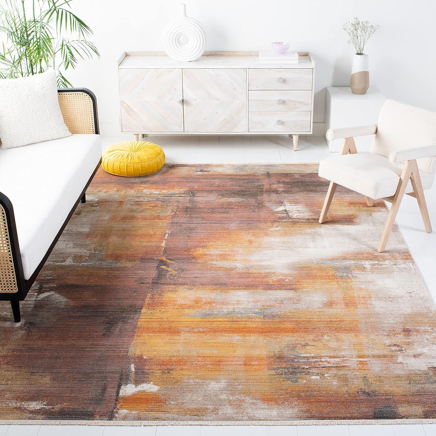 Vintage Persian VTP456 Power Loomed Area Rug - Rust/Gold - 8'x10' - Safavieh.