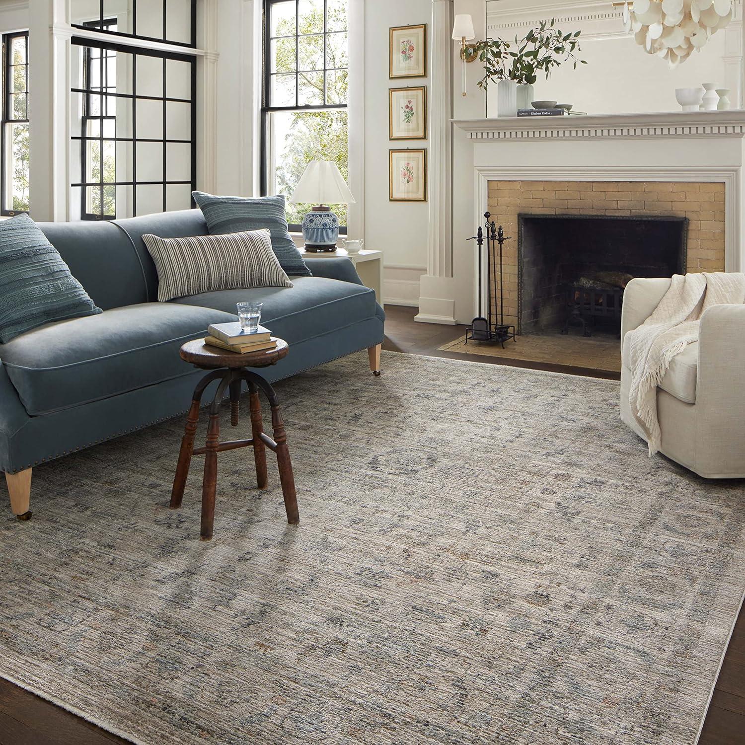 Jean Stoffer x Loloi Katherine Beige / Mist Area Rug